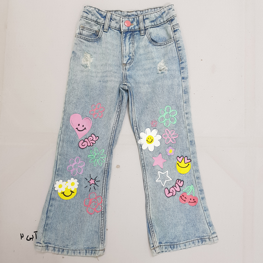 شلوار جینز دخترانه 30628 سایز 4 تا 12 سال   *