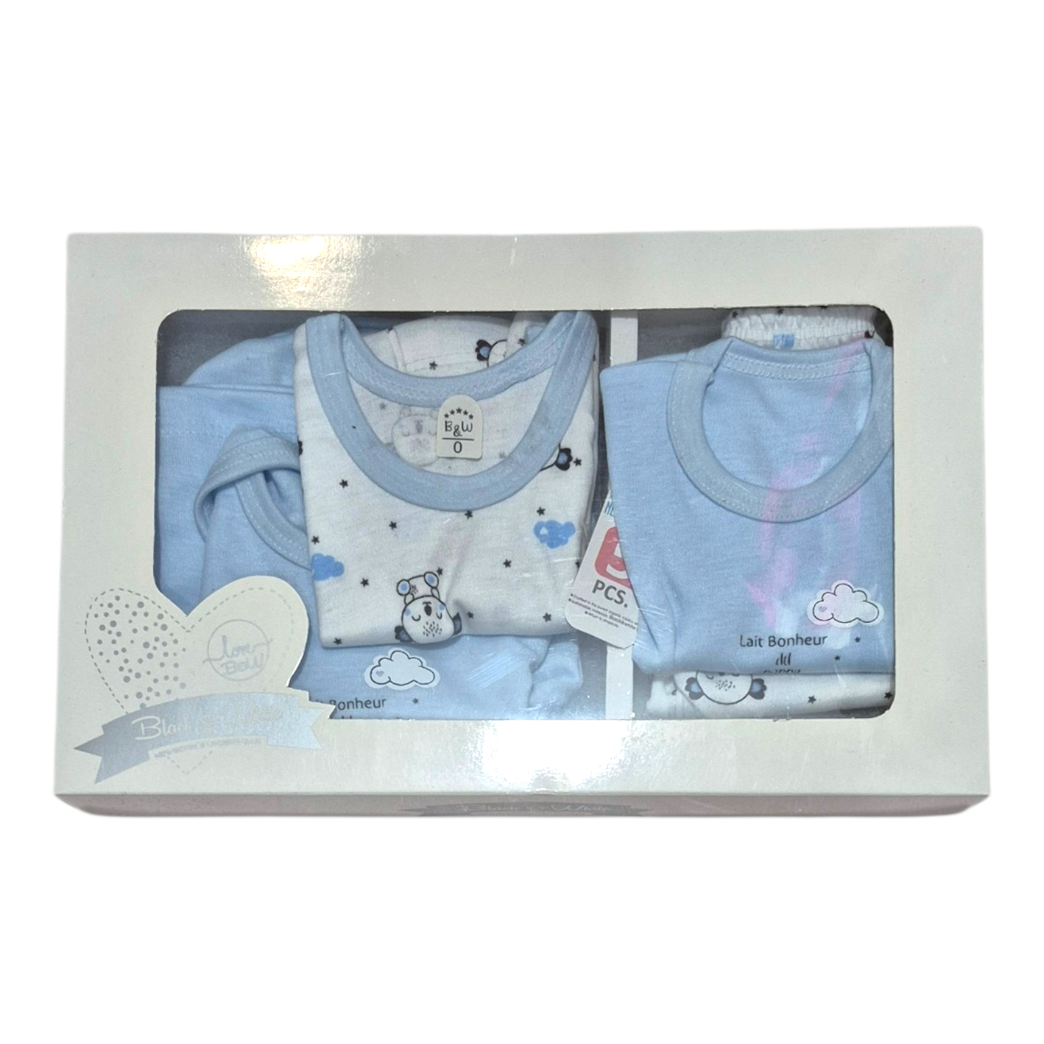 ست ۵ تکه نوزادی برند بلک اند وایت طرح کوالا کد 2205711