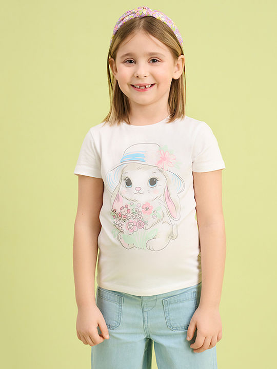 تی شرت دخترانه 30590 سایز 3 تا 8 سال کد 3 مارک COOL CLUB